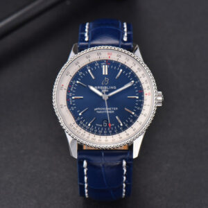 Navitimer V7F 41MM Blue Dial Blue Leather Strap A2824 - Image 5