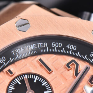 Royal Oak Offshore 26470OR RG JF 44MM YG Dial Black Subdial Black Leather Strap A3126 - Image 16