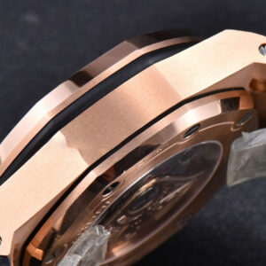 Royal Oak Offshore 26470OR RG JF 44MM YG Dial Black Subdial Black Leather Strap A3126 - Image 18