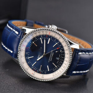 Navitimer V7F 41MM Blue Dial Blue Leather Strap A2824 - Image 16