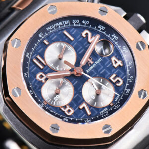 Royal Oak Offshore 26471SR RG JF 44MM Blue Dial Black Leather Strap A3126 - Image 15