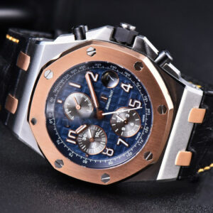 Royal Oak Offshore 26471SR RG JF 44MM Blue Dial Black Leather Strap A3126 - Image 22