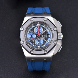 Royal Oak Offshore 26568PM JF 44MM Blue Dial Blue Rubber Strap A3126 - Image 3