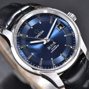 De Ville Hour Vision VSF 41MM Blue/Silver Dial Black Croco Strap A8500 - Image 2