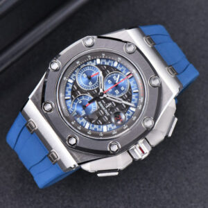 Royal Oak Offshore 26568PM JF 44MM Blue Dial Blue Rubber Strap A3126 - Image 4