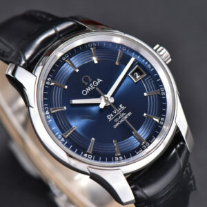 De Ville Hour Vision VSF 41MM Blue/Silver Dial Black Croco Strap A8500 - Image 7