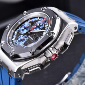 Royal Oak Offshore 26568PM JF 44MM Blue Dial Blue Rubber Strap A3126 - Image 11