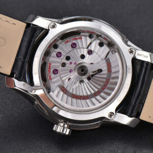 De Ville Hour Vision VSF 41MM White/Silver Dial Black Croco Strap A8500 - Image 4