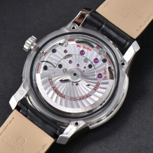 De Ville Hour Vision VSF 41MM White/Silver Dial Black Croco Strap A8500 - Image 8
