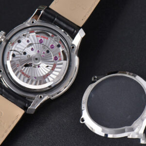 De Ville Hour Vision VSF 41MM White/Silver Dial Black Croco Strap A8500 - Image 9