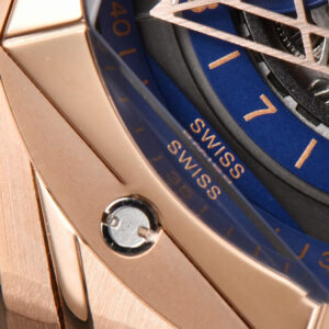 Big Bang Sang Bleu II Chrono RG 45mm BBF Blue Skeleton Dial Blue Rubber Strap HUB1240 - Image 7