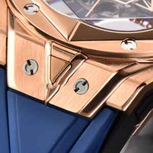 Big Bang Sang Bleu II Chrono RG 45mm BBF Blue Skeleton Dial Blue Rubber Strap HUB1240 - Image 8