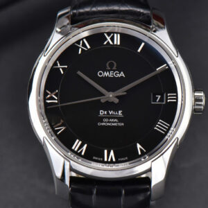 De Ville Hour Vision VSF 41MM Black Dial Black Croco Strap A8500