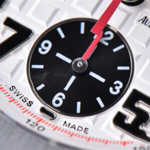 Royal Oak Offshore 26170ST JF 42MM White Dial Red Hands Black Leather Strap A7750 V3 - Image 10