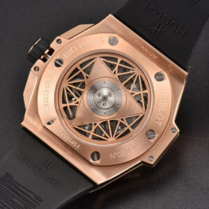 Big Bang Sang Bleu II Chrono RG 45mm BBF White Skeleton Dial White Rubber Strap HUB1240 - Image 7