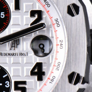 Royal Oak Offshore 26170ST JF 42MM White Dial Red Hands Black Leather Strap A7750 V3 - Image 13