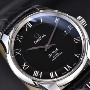 De Ville Hour Vision VSF 41MM Black Dial Black Croco Strap A8500 - Image 24
