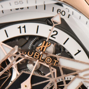 Big Bang Sang Bleu II Chrono RG 45mm BBF White Skeleton Dial White Rubber Strap HUB1240 - Image 10