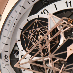 Big Bang Sang Bleu II Chrono RG 45mm BBF White Skeleton Dial White Rubber Strap HUB1240 - Image 11