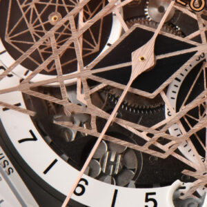 Big Bang Sang Bleu II Chrono RG 45mm BBF White Skeleton Dial White Rubber Strap HUB1240 - Image 13