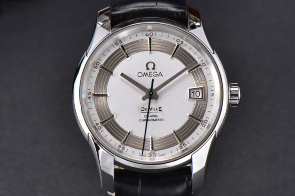 De Ville Hour Vision VSF 41MM White/Silver Dial Black Croco Strap A8500