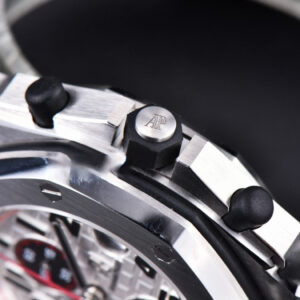 Royal Oak Offshore 26170ST JF 42MM White Dial Red Hands Black Leather Strap A7750 V3 - Image 19
