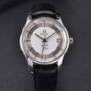 De Ville Hour Vision VSF 41MM White/Silver Dial Black Croco Strap A8500 - Image 16