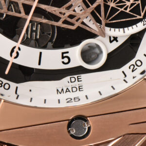 Big Bang Sang Bleu II Chrono RG 45mm BBF White Skeleton Dial White Rubber Strap HUB1240 - Image 14