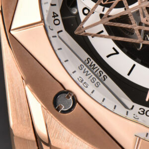 Big Bang Sang Bleu II Chrono RG 45mm BBF White Skeleton Dial White Rubber Strap HUB1240 - Image 15