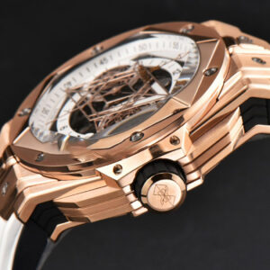 Big Bang Sang Bleu II Chrono RG 45mm BBF White Skeleton Dial White Rubber Strap HUB1240 - Image 17