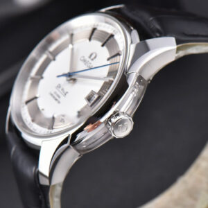 De Ville Hour Vision VSF 41MM White/Silver Dial Black Croco Strap A8500 - Image 22