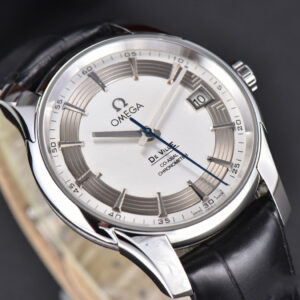 De Ville Hour Vision VSF 41MM White/Silver Dial Black Croco Strap A8500 - Image 23