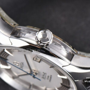 De Ville Hour Vision VSF 41MM White/Silver Dial Black Croco Strap A8500 - Image 24