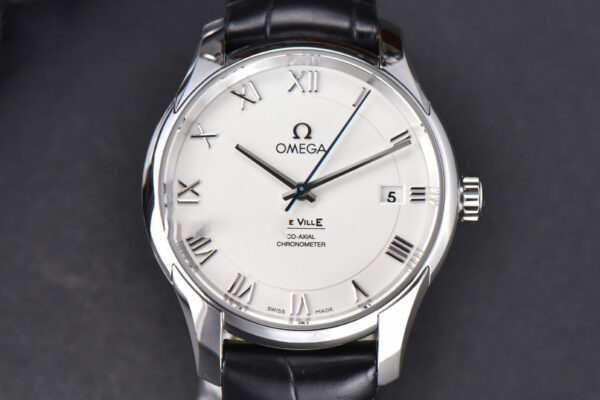 De Ville Hour Vision VSF 41MM White Dial Black Croco Strap A8500