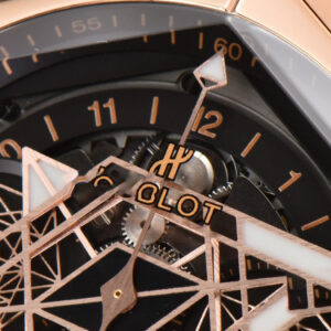 Big Bang Sang Bleu II Chrono RG 45mm BBF Black Skeleton Dial Black Rubber Strap HUB1240 - Image 10