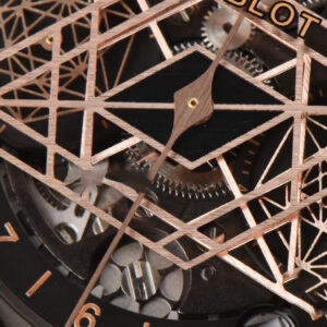 Big Bang Sang Bleu II Chrono RG 45mm BBF Black Skeleton Dial Black Rubber Strap HUB1240 - Image 13