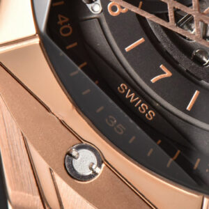 Big Bang Sang Bleu II Chrono RG 45mm BBF Black Skeleton Dial Black Rubber Strap HUB1240 - Image 16