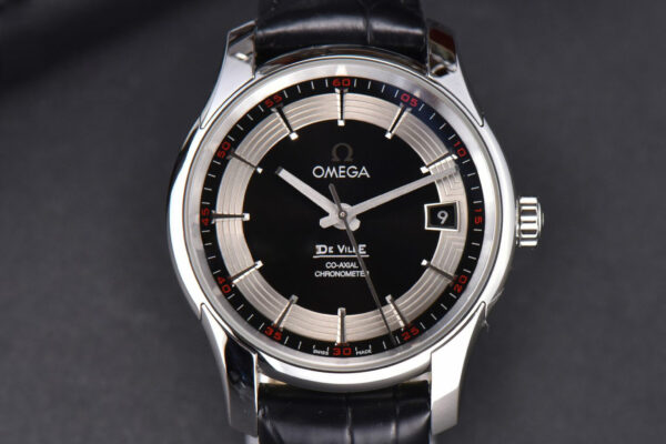 De Ville Hour Vision VSF 41MM Black/Silver Dial Black Croco Strap A8500