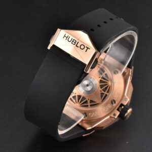 Big Bang Sang Bleu II Chrono RG 45mm BBF Black Skeleton Dial Black Rubber Strap HUB1240 - Image 22