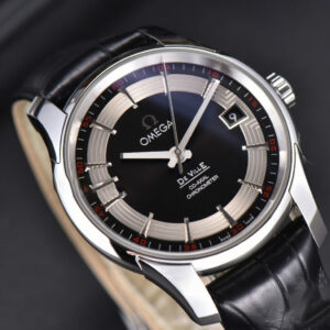 De Ville Hour Vision VSF 41MM Black/Silver Dial Black Croco Strap A8500 - Image 23