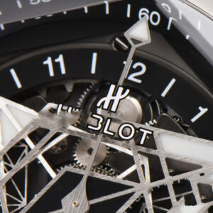 Big Bang Sang Bleu II Chrono Ti 45mm BBF Black Skeleton Dial Black Rubber Strap HUB1240 - Image 2