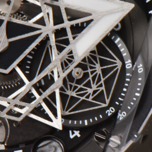 Big Bang Sang Bleu II Chrono Ti 45mm BBF Black Skeleton Dial Black Rubber Strap HUB1240 - Image 4