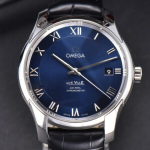 De Ville Hour Vision VSF 41MM Blue Dial Black Croco Strap A8500