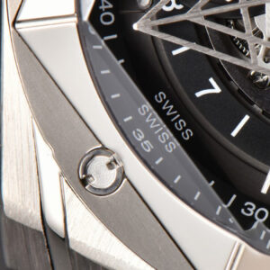 Big Bang Sang Bleu II Chrono Ti 45mm BBF Black Skeleton Dial Black Rubber Strap HUB1240 - Image 6