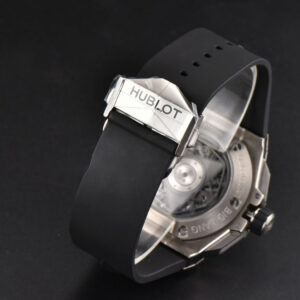 Big Bang Sang Bleu II Chrono Ti 45mm BBF Black Skeleton Dial Black Rubber Strap HUB1240 - Image 13