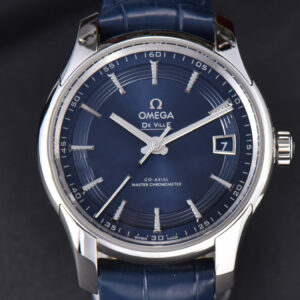 De Ville Hour Vision VSF 41MM Blue/Silver Dial Blue Croco Strap A8500