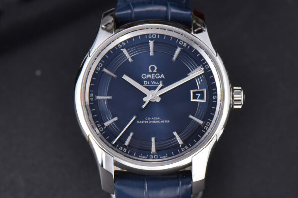 De Ville Hour Vision VSF 41MM Blue/Silver Dial Blue Croco Strap A8500