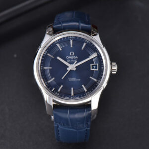 De Ville Hour Vision VSF 41MM Blue/Silver Dial Blue Croco Strap A8500 - Image 5