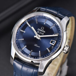 De Ville Hour Vision VSF 41MM Blue/Silver Dial Blue Croco Strap A8500 - Image 6