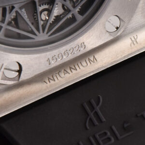 Big Bang Sang Bleu II Chrono Ti 45mm BBF Blue Skeleton Dial Blue Rubber Strap HUB1240 - Image 4